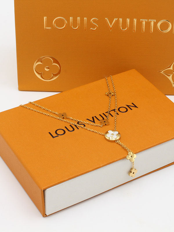 سلسال لويس فيتون دبل لاينز بندنت لوقو سلسال louis vuitton