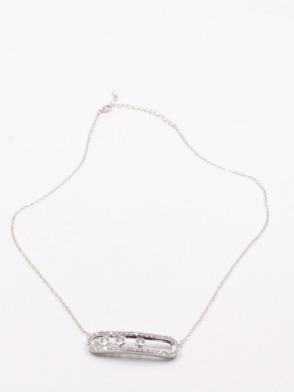 سلسال ميسيكا زركون كبير سلسال messika فضي