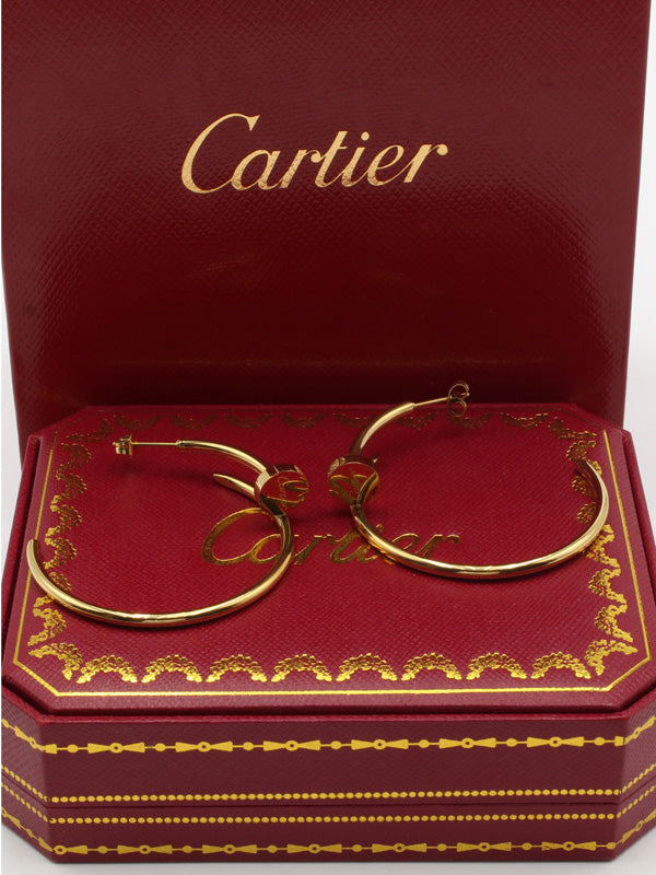 حلق كارتير مدور كبير لوقو زركون حلق CARTIER