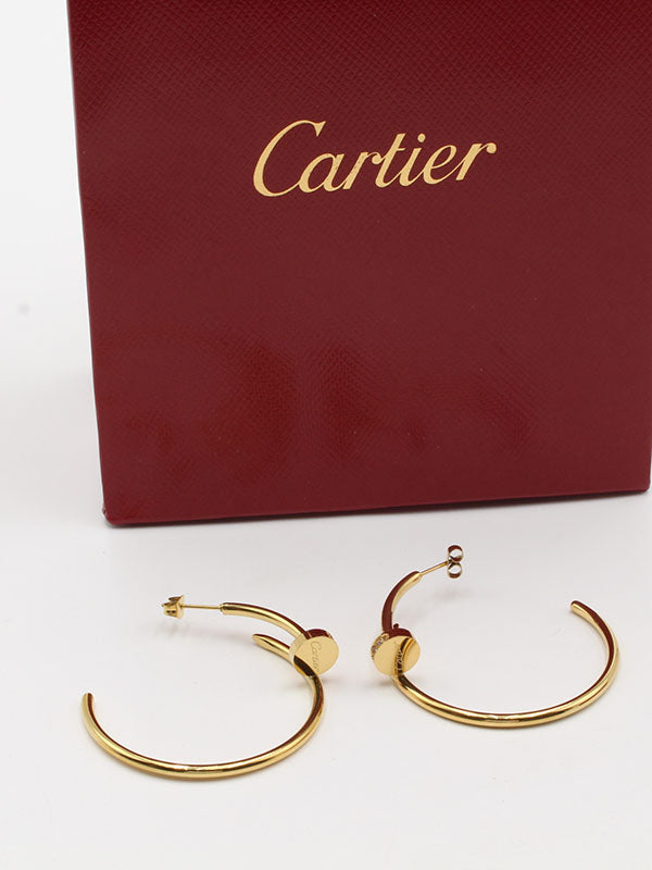 حلق كارتير مدور كبير لوقو زركون حلق CARTIER