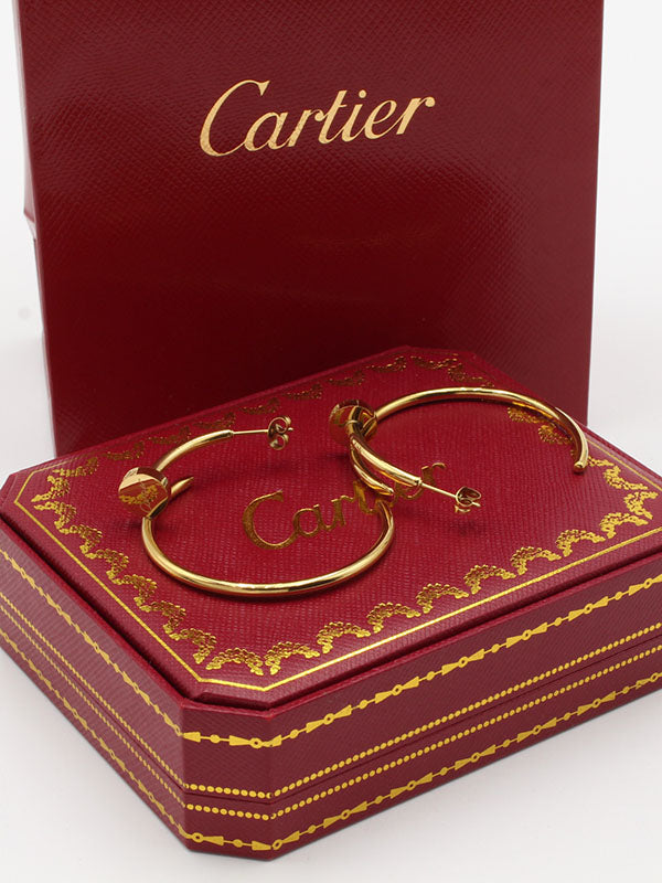 حلق كارتير مدور كبير لوقو زركون حلق CARTIER