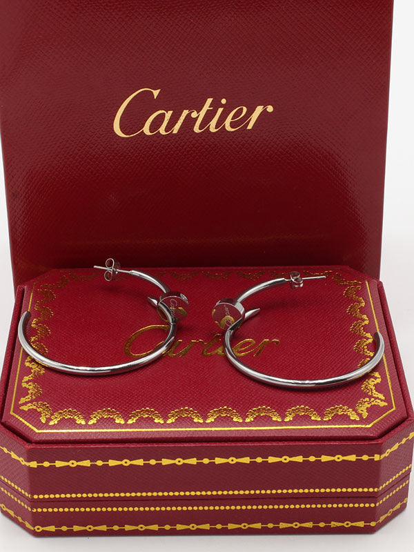 حلق كارتير مدور كبير لوقو زركون حلق CARTIER