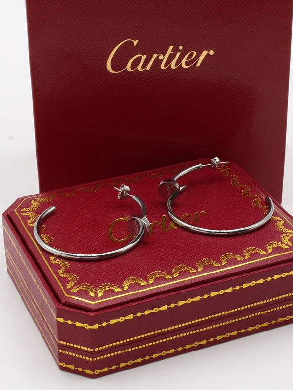 حلق كارتير مدور كبير لوقو زركون حلق CARTIER