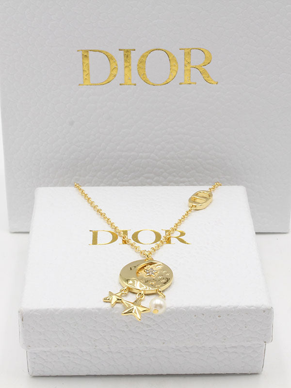 سلسال ديور ميتال مدور لوقو سلسال dior ذهبي
