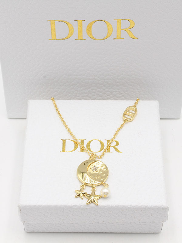 سلسال ديور ميتال مدور لوقو سلسال dior
