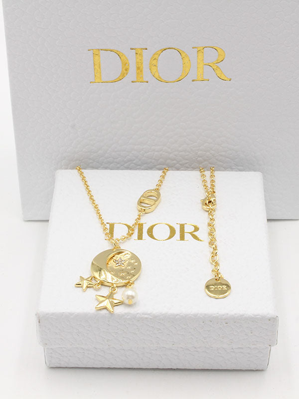 سلسال ديور ميتال مدور لوقو سلسال dior