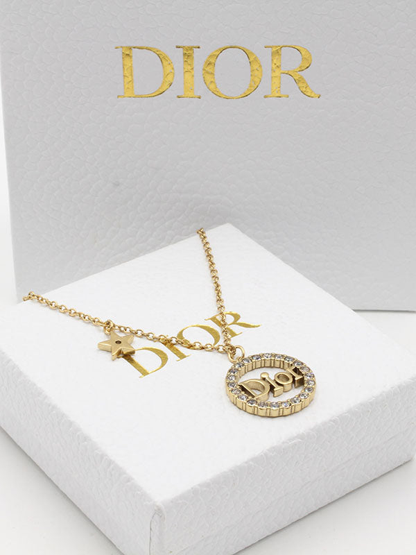 سلسال ديور برونز مدور لوقو سلسال dior