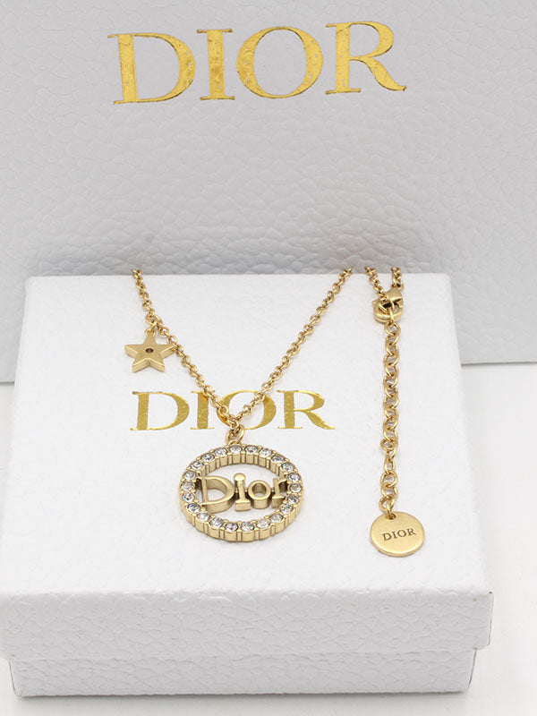 سلسال ديور برونز مدور لوقو سلسال dior