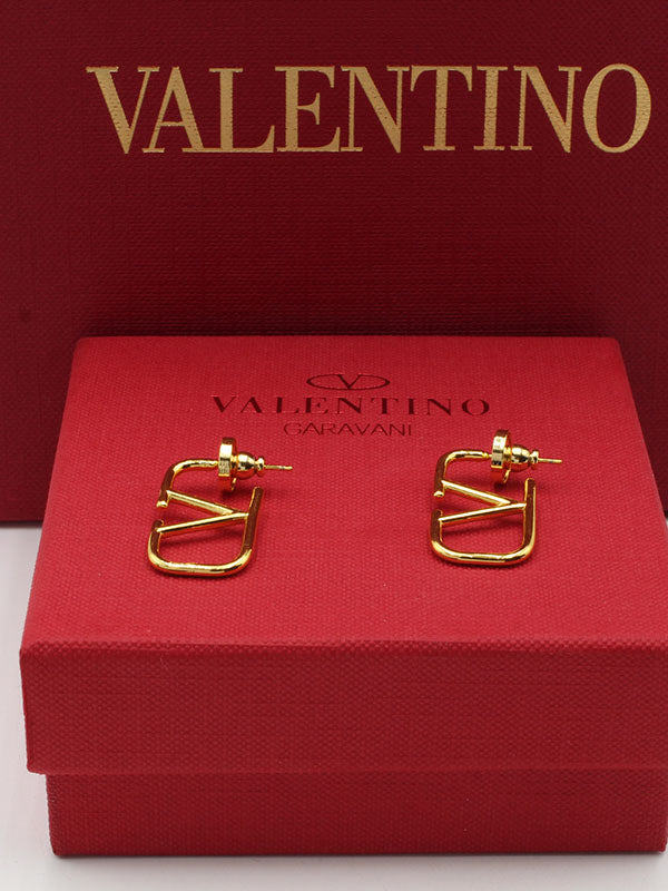 حلق فالنتينو ميتال وسط لوقو حلق VALENTINO