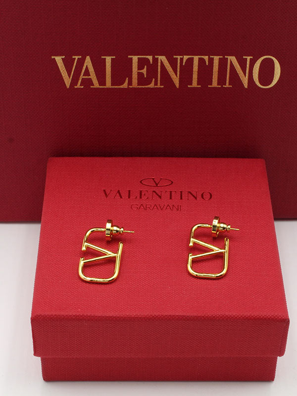 حلق فالنتينو ميتال وسط لوقو حلق VALENTINO