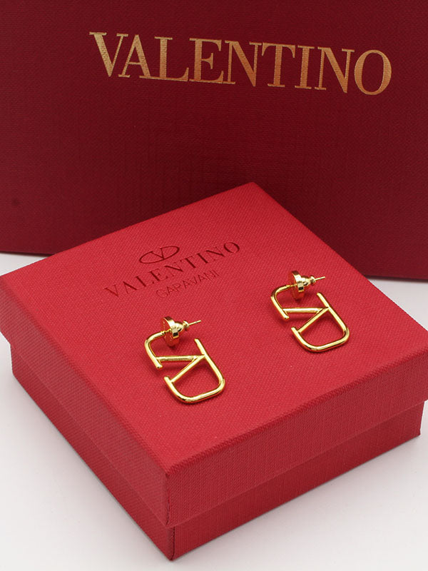 حلق فالنتينو ميتال وسط لوقو حلق VALENTINO