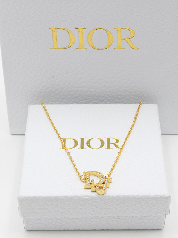 سلسال ديور كلاسيك زركون لوقو سلسال dior ذهبي