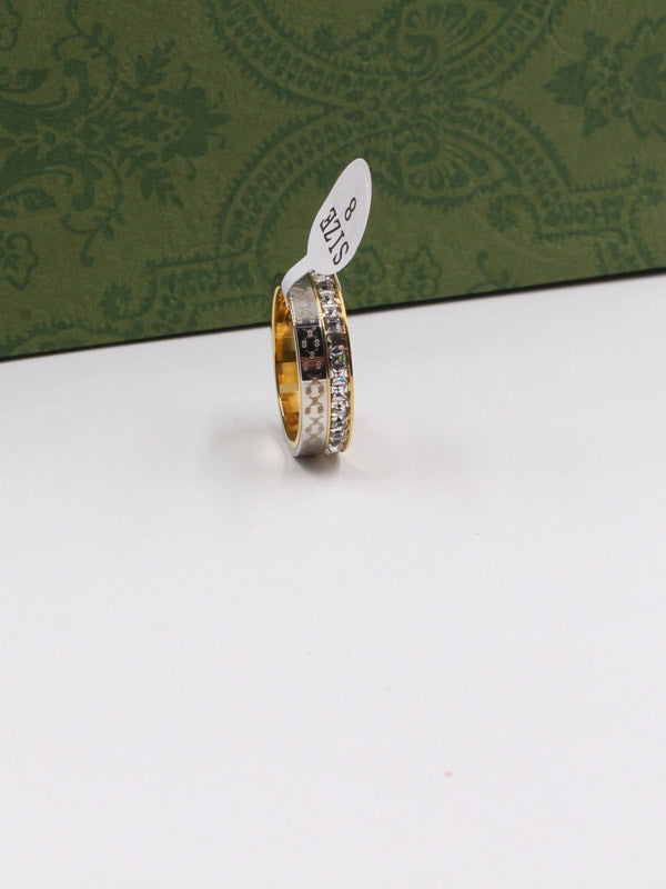 دبلة كارتير كريستال فضي وذهبي مكس خواتم CARTIER