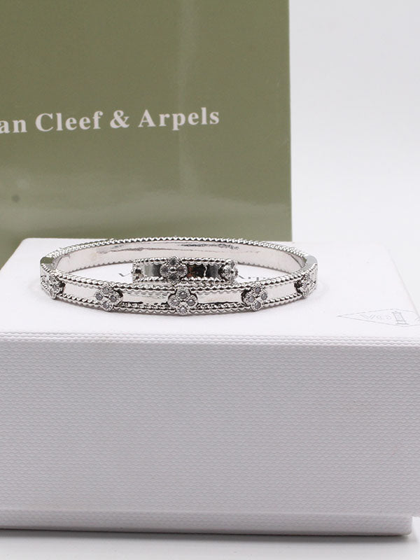 اسواره فان كليف مع خاتم SLIM اسواره van cleef فضي 6