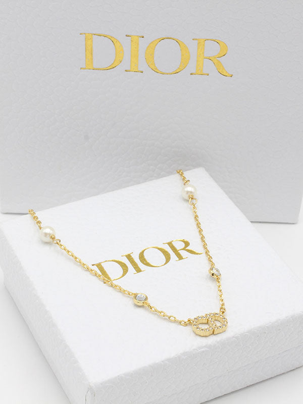سلسال ديور ناعم ستون اند بيرل لوقو سلسال dior