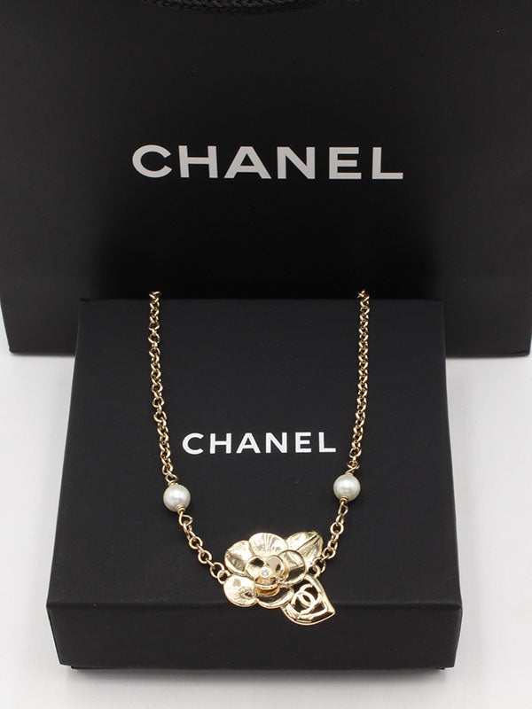 سلسال شانيل ذهبي مطفي سلسال chanel