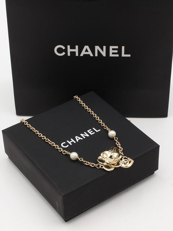 سلسال شانيل ذهبي مطفي سلسال chanel