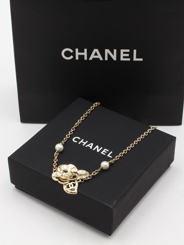 سلسال شانيل ذهبي مطفي سلسال chanel