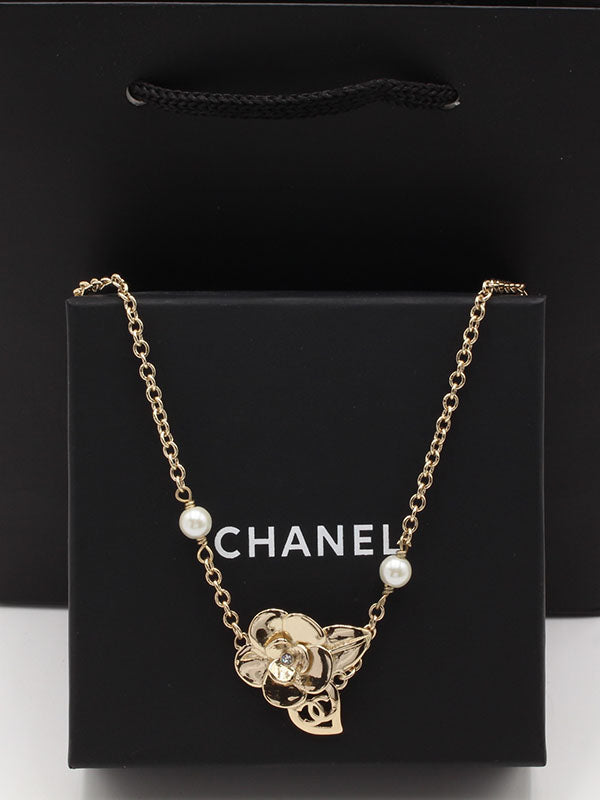 سلسال شانيل ذهبي مطفي سلسال chanel