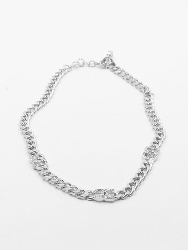 سلسال دولتشي اند غابانا زركون سلسال Dolce&Gabbana فضي