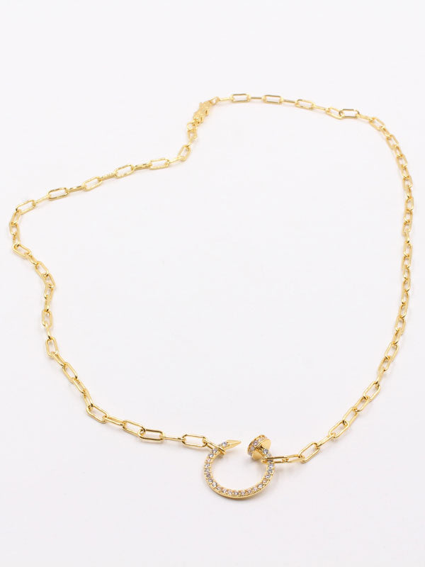 سلسال كارتير مسمار بيق شاين سلسال CARTIER ذهبي