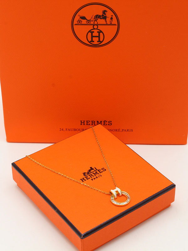 سلسال هيرمز مدور زركون سلسال HERMES