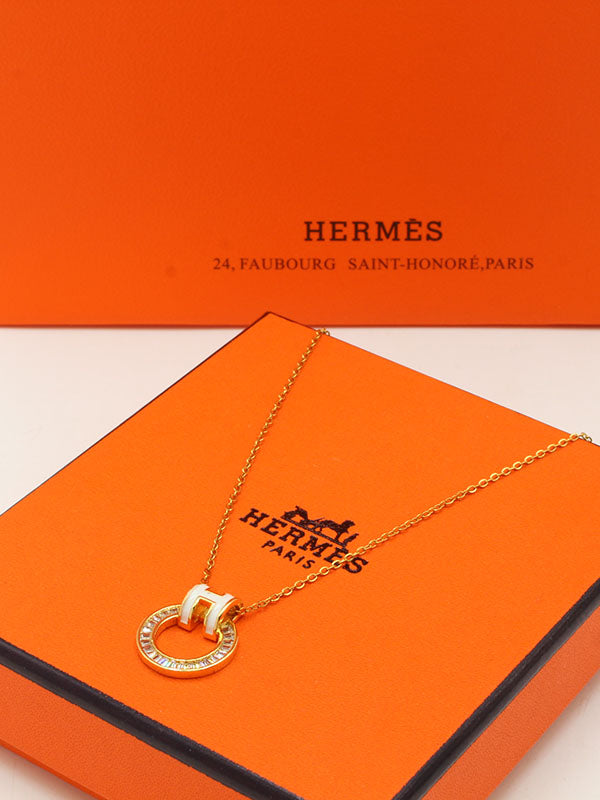 سلسال هيرمز مدور زركون سلسال HERMES