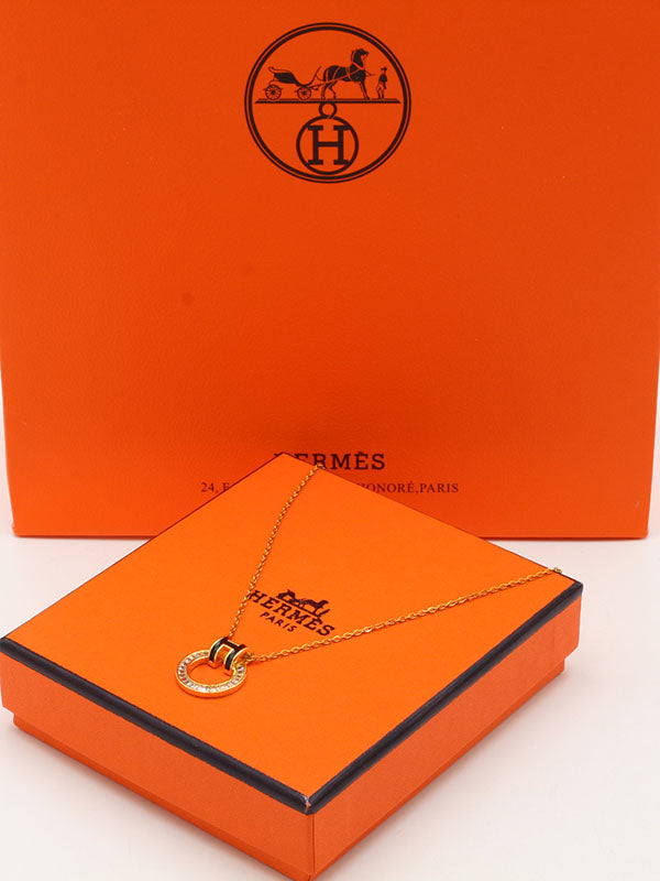 سلسال هيرمز مدور زركون سلسال HERMES
