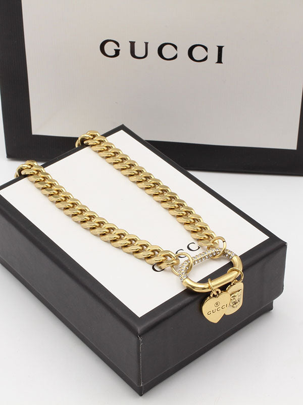 سلسال قوتشي جنزير كبير كريستال سلسال gucci