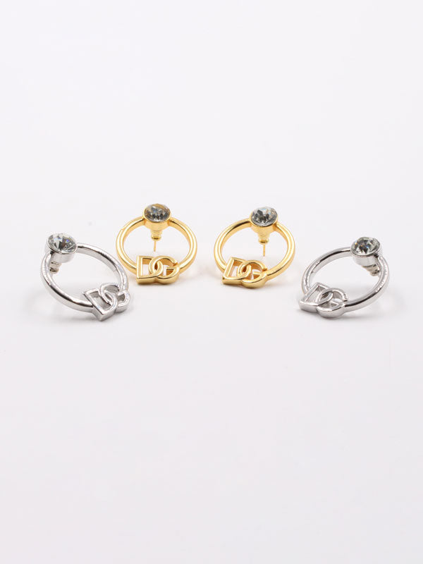 حلق دولتشي اند غابانا كبير بفص حلق Dolce&Gabbana