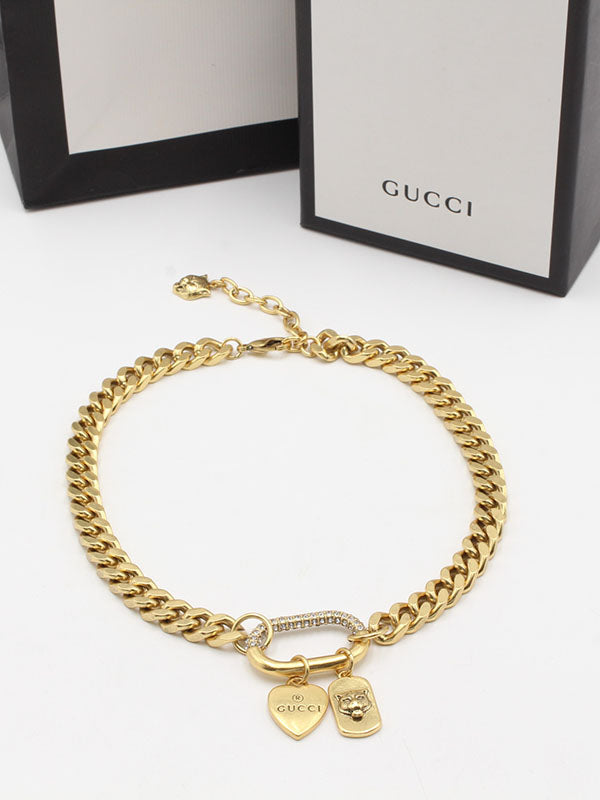 سلسال قوتشي جنزير كبير كريستال سلسال gucci