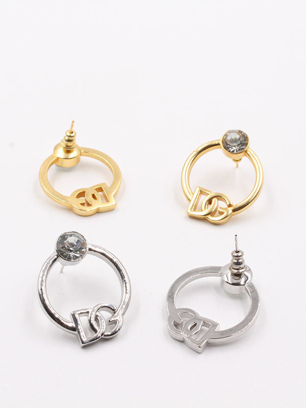 حلق دولتشي اند غابانا كبير بفص حلق Dolce&Gabbana