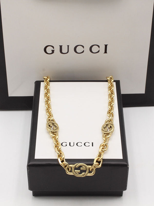سلسال قوتشي نيو شايب لوقو سلسال gucci ذهبي