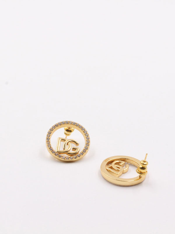 حلق دولتشي اند غابانا زركون ذهبي حلق Dolce&Gabbana