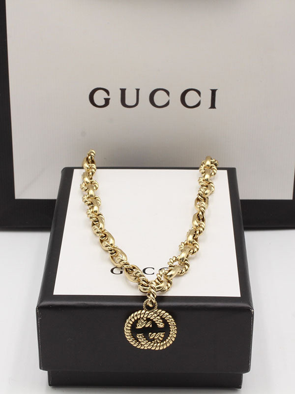 سلسال قوتشي برونز نيو لوقو سلسال gucci