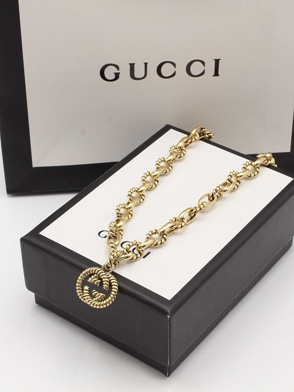 سلسال قوتشي برونز نيو لوقو سلسال gucci