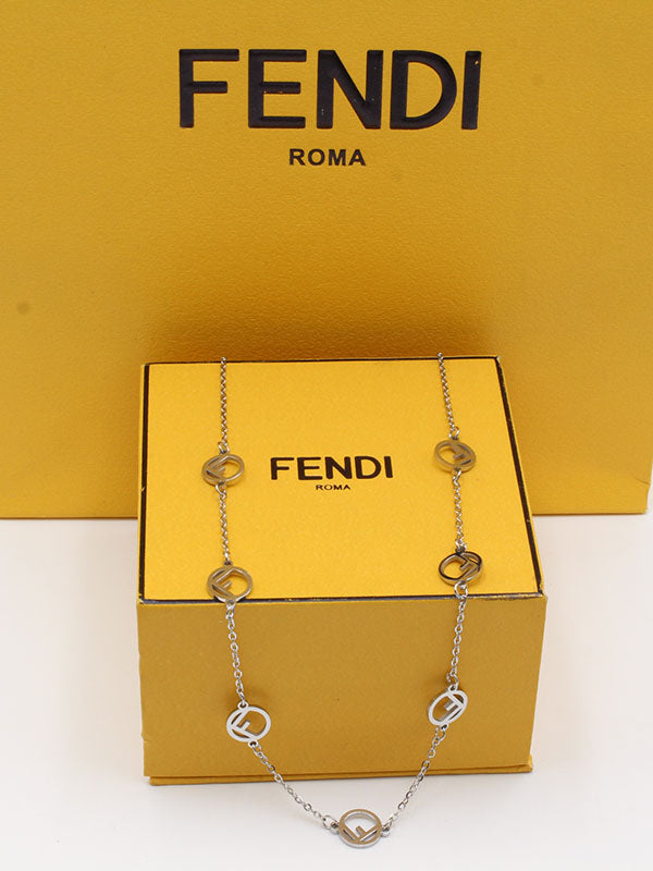 سلسال فندي تشوكر سلسال fendi فضي