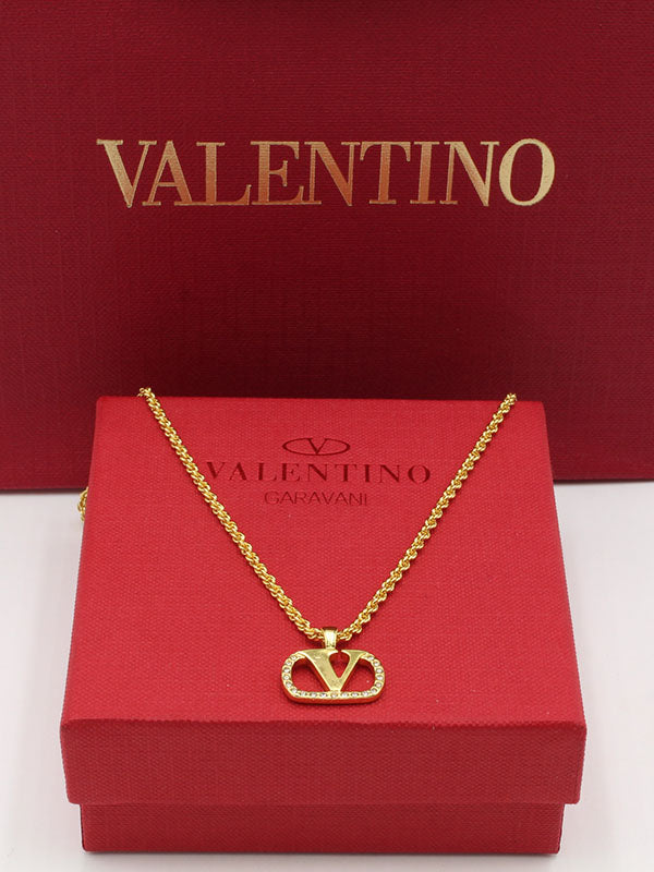 سلسال فالنتينو ثيك شاين ون لوقو سلسال VALENTINO ذهبي