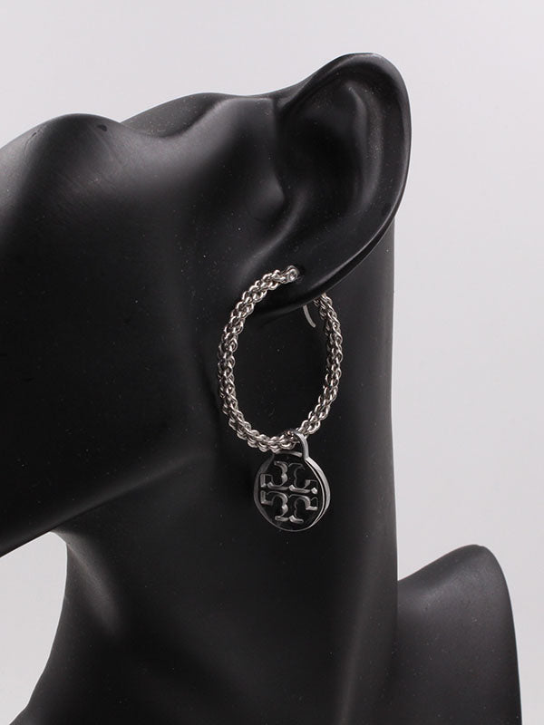 حلق توري بورش مدور ذهبي كبير حلق tory burch