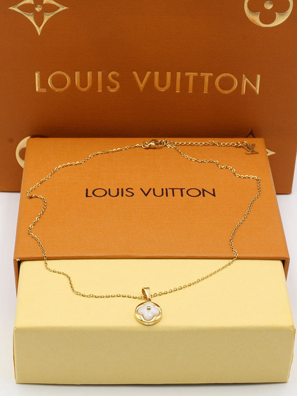 سلسال لويس فيتون مدور ناعم سلسال louis vuitton ذهبي ابيض