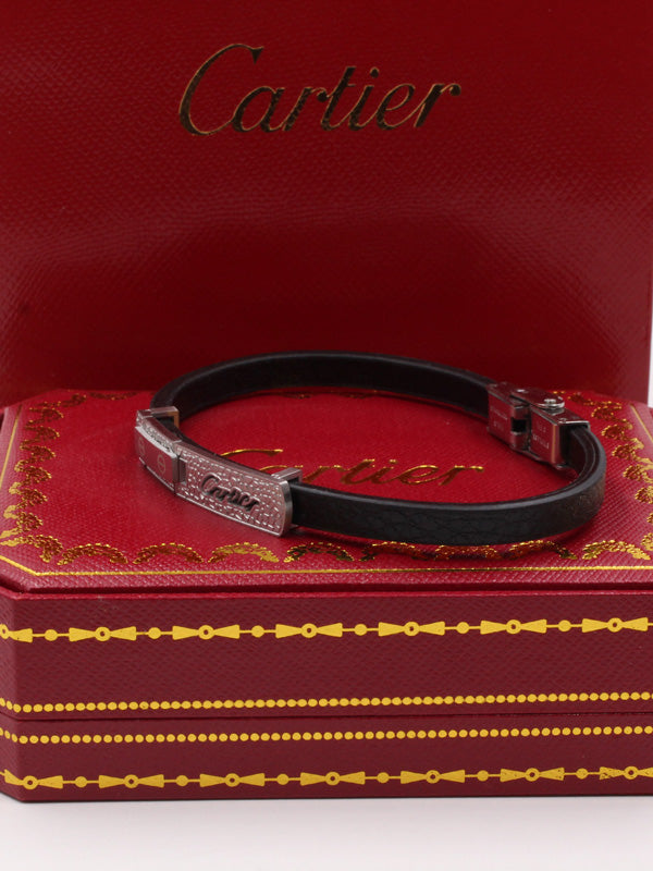 اسواره كارتير جلد اسود رجالية كبيره اسواره CARTIER