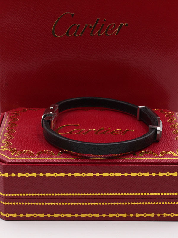 اسواره كارتير جلد اسود رجالية كبيره اسواره CARTIER
