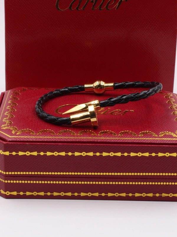 اساور كارتير رجالي اسود مسمار اسواره CARTIER ذهبي