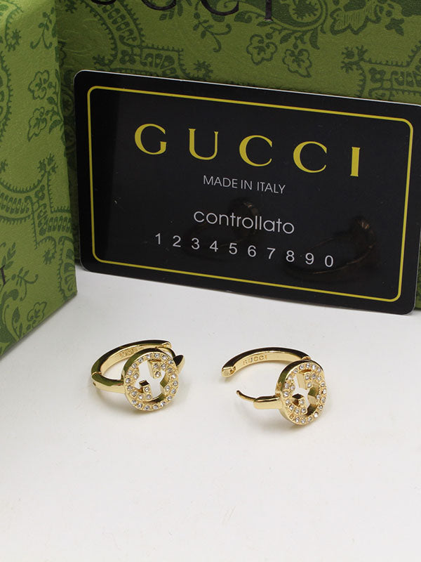 حلق قوتشي زركون نيو لوقو حلق gucci ذهبي