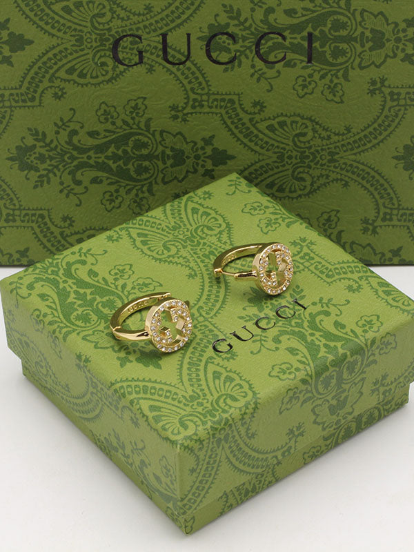 حلق قوتشي زركون نيو لوقو حلق gucci