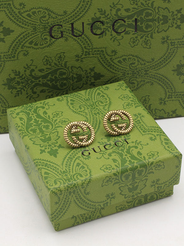 حلق قوتشي انتيك لوقو برونز حلق gucci