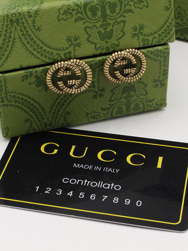 حلق قوتشي انتيك لوقو برونز حلق gucci