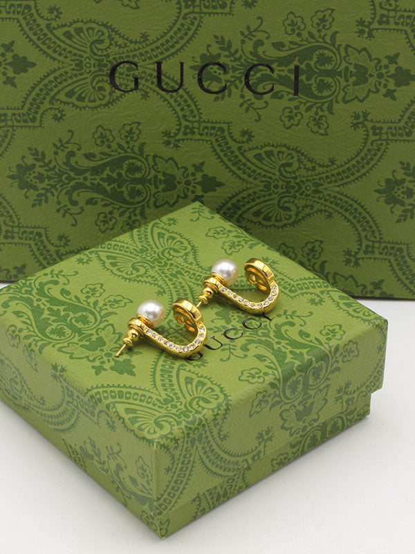 حلق قوتشي باك سايد بيرل لوقو حلق gucci