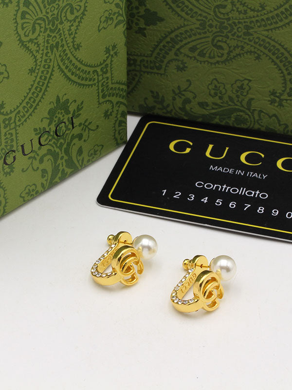 حلق قوتشي باك سايد بيرل لوقو حلق gucci