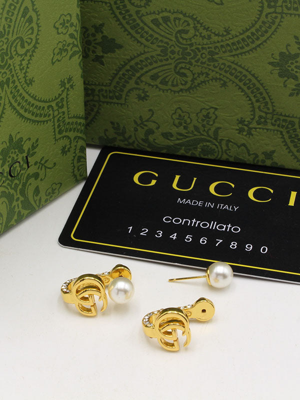 حلق قوتشي باك سايد بيرل لوقو حلق gucci